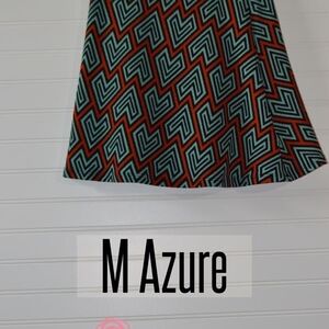 LuLaRoe A-Line Skirt - Blue and Orange